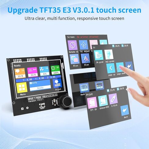 BIGTREETECH SKR Mini E3 V3.0 Motherboard + TFT35 E3 V3.0.1 Touch Screen Upgrade Kit for Ender-3 Ender-3 Pro 3D Printers, BTT 32-bit Silent Main Board Onboard TMC2209, Support Marlin/Klipper in Kuwait