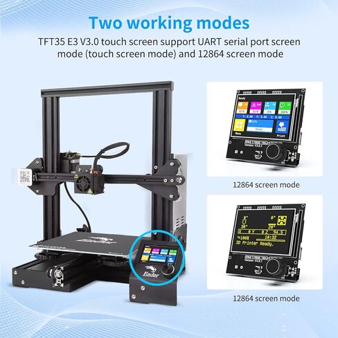 BIGTREETECH SKR Mini E3 V3.0 Motherboard + TFT35 E3 V3.0.1 Touch Screen Upgrade Kit for Ender-3 Ender-3 Pro 3D Printers, BTT 32-bit Silent Main Board Onboard TMC2209, Support Marlin/Klipper in Kuwait