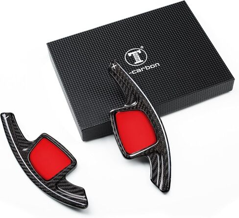 T-Carbon Teenering Shift Paddle تناسب Audi A7 A8 2025 ؛ تمديدات شيفتر مجداف الألياف الكربونية الحقيقية تناسب Audi A5 2017-Up A6 2019-Up E-Tron 2023 S8 S7 S6 S4 2021-2024 الملحقات الداخلية in Kuwait