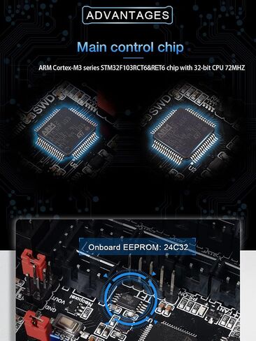 اللوحة الأم BIGTREETECH SKR Mini E3 V3.0، ترقية اللوحة الأم Ender-3/Ender-3 Pro/Ender-3 V2، لوحة تحكم صامتة BTT 32 بت مع محرك محرك متدرج TMC2209 UART in Saudi Arabia