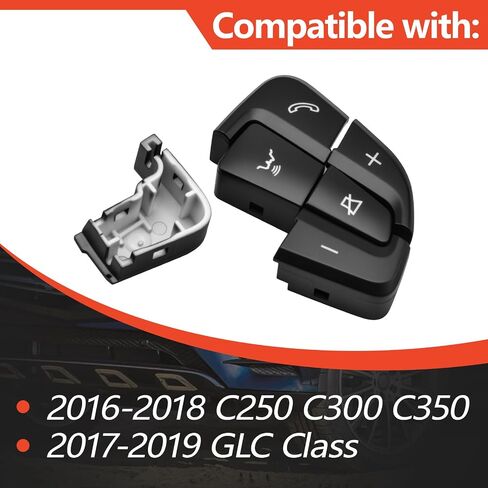 أزرار عجلة القيادة 12pcs تناسب 2016-2018 C250 C300 C350 2017-2019 GLC Class استبدال A0999050200 A0999050300 in Saudi Arabia
