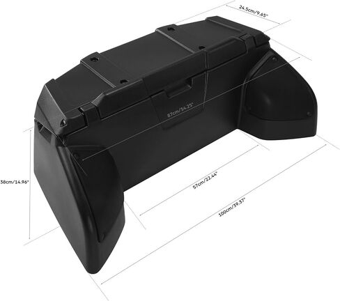 TCMT 96L ATV Rear Passenger Seat Rack Cargo Storage Helmet Trunk Box Luggage Black in Saudi Arabia