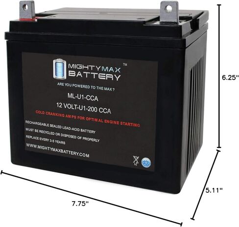 Mighty Max Battery ML-U1 12V 200CCA Battery for Dynamark 1200 Series Tractormower in Saudi Arabia