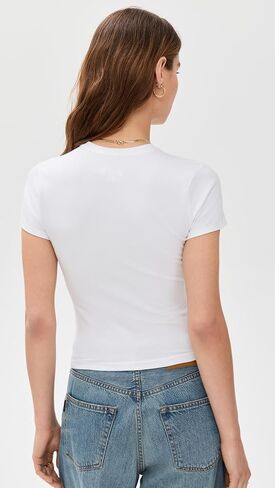 Good American Women's Baby T-Shirt, White001, S in Saudi Arabia