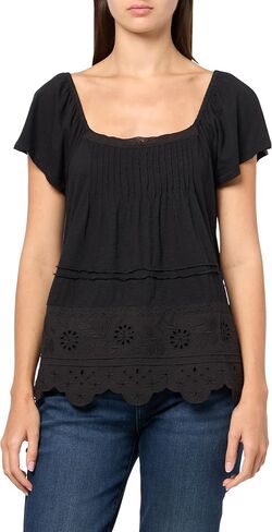 Lucky Brand Women's Pintuck Flutter Tee Tee Tee in Saudi Arabia