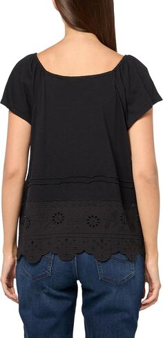 Lucky Brand Women's Pintuck Flutter Tee Tee Tee in Saudi Arabia