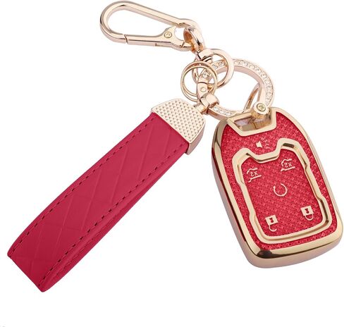 for 2025 2024 2023 Chevy key fob cover, Soft TPU Keys Protector Bling Key Fob Keychain for Colorado Equinox Silverado GMC Canyon Sierra 4 Button Smart Key, Silver Clear in Saudi Arabia