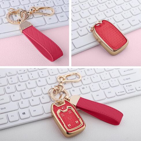 for 2025 2024 2023 Chevy key fob cover, Soft TPU Keys Protector Bling Key Fob Keychain for Colorado Equinox Silverado GMC Canyon Sierra 4 Button Smart Key, Silver Clear in Saudi Arabia