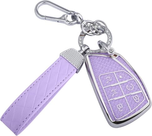 for 2025 2024 2023 Chevy key fob cover, Soft TPU Keys Protector Bling Key Fob Keychain for Colorado Equinox Silverado GMC Canyon Sierra 4 Button Smart Key, Silver Clear in Saudi Arabia
