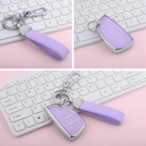 for 2025 2024 2023 Chevy key fob cover, Soft TPU Keys Protector Bling Key Fob Keychain for Colorado Equinox Silverado GMC Canyon Sierra 4 Button Smart Key, Silver Clear in Saudi Arabia