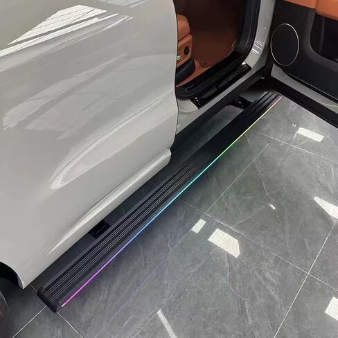 ألواح تشغيل الطاقة القابلة للسحب الكهربائية متوافقة مع مرسيدس بنز جلي W167 GLE350 GLE450 GLE450E GLE580 2020-2025 خطوات جانبية من الألومنيوم التلقائي خطوات السكك الحديدية nerf أشرطة (بدون ضوء) in Saudi Arabia