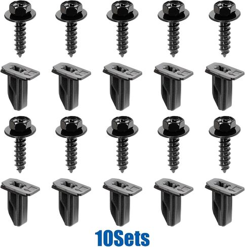 OAUTOO 10SETS BUMPER BUMPER SIDE BRACKET مع مجموعة GROMMET لتويوتا 90159-60488 52197-22020 AVALON CAMRY COROLLA ES300H ES350 HS250H 2007-2022 in Saudi Arabia