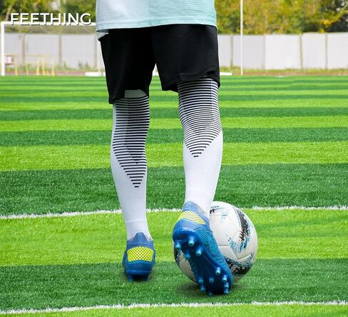 Boys Soccer Cleats Girls Youth High Top Futsal Soccer Shoes Outdoor Athletic Football Cleats Little Gig Kids in Kuwait