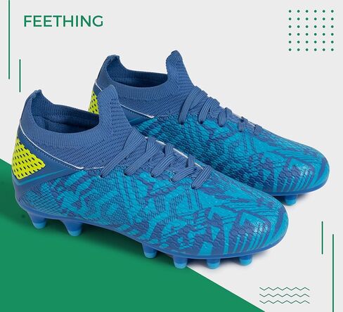 Boys Soccer Cleats Girls Youth High Top Futsal Soccer Shoes Outdoor Athletic Football Cleats Little Gig Kids in Kuwait