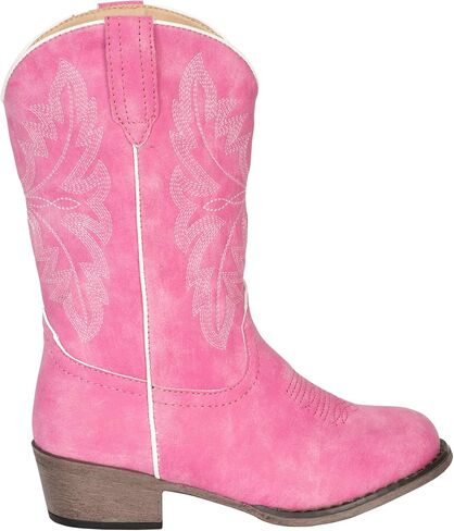 Kids Girls Pink Faux Leather Western Cowboy Boots 12 in Saudi Arabia