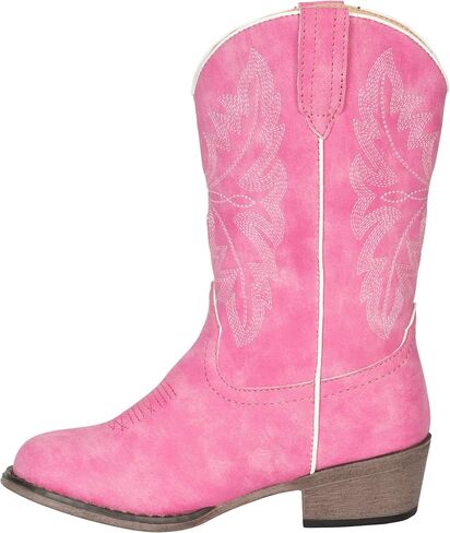 Kids Girls Pink Faux Leather Western Cowboy Boots 12 in Saudi Arabia