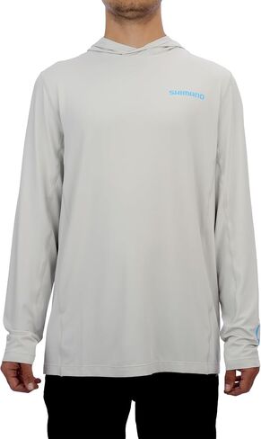 Shimano Long Sleeve Hooded Performance Tee Color - Gray Size - 2X (ATEESUNLSH2XAGY) Fishing in Saudi Arabia