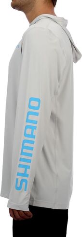 Shimano Long Sleeve Hooded Performance Tee Color - Gray Size - 2X (ATEESUNLSH2XAGY) Fishing in Saudi Arabia