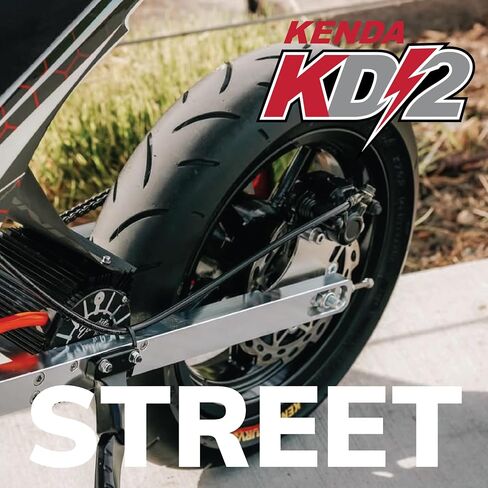 Kenda KD2 KWICK (KD2) 100/90-12 الأمامي (49J) و 120/80-12 الخلفية (51 لتر) إطارات للدراجات النارية والدراجات البخارية ، شعاعي مع استقرار السرعة العلوية والقبضة الرطبة الممتازة مع سلسلة المفاتيح-تتناسب مع هوندا جروم (2 حزمة) in Saudi Arabia
