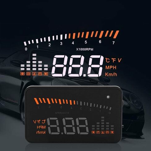شاشة الرأس لأعلى ، X5 OBDII HUD 3 "رأس المنبه لأعلى عرض نظام تحذير سرعة الزجاج الأمامي in Saudi Arabia