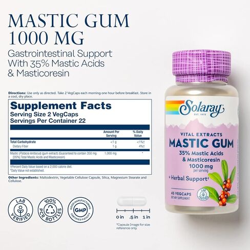 Solaray Mastic Gum Extract 500 Mg 45 Count in Saudi Arabia