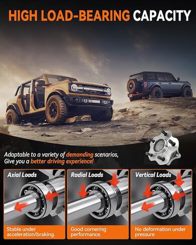 515036 مجموعة محور العجلة الأمامية الأمامية المتوافقة مع Chevy Avalanche 1500 Express 1500 2500 Silverado 1500 Classic Suburban 1500 Tahoe لـ GMC Savana 1500 2500 Sierra Yukon XL، قطعتان in Kuwait