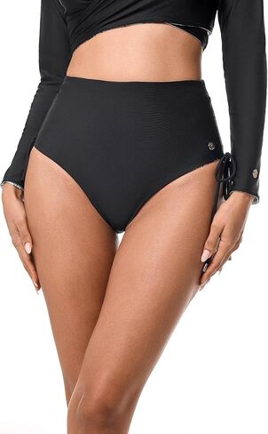 Coolibar UPF 50+ Women's Myrtle Reversible Ruche Adjustable Swim Bottoms - Sun Protective in Saudi Arabia