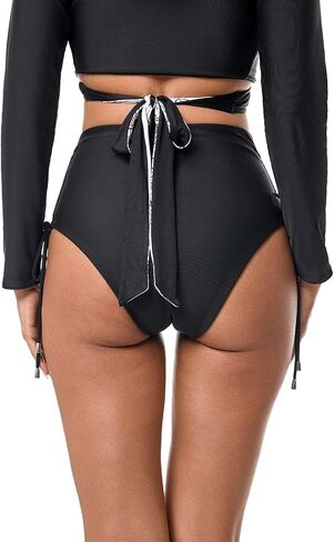 Coolibar UPF 50+ Women's Myrtle Reversible Ruche Adjustable Swim Bottoms - Sun Protective in Saudi Arabia