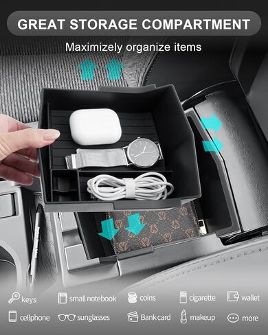 CDEFG 4Pcs for 2025 Subaru Forester Center Console Organizer for 2025 Subaru Forester Touring Limited Sport Premium Accessories Middle Console Armrest Storage Box(NOT for 2025 Wilderness) in Saudi Arabia