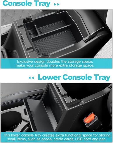 CDEFG 4Pcs for 2025 Subaru Forester Center Console Organizer for 2025 Subaru Forester Touring Limited Sport Premium Accessories Middle Console Armrest Storage Box(NOT for 2025 Wilderness) in Saudi Arabia