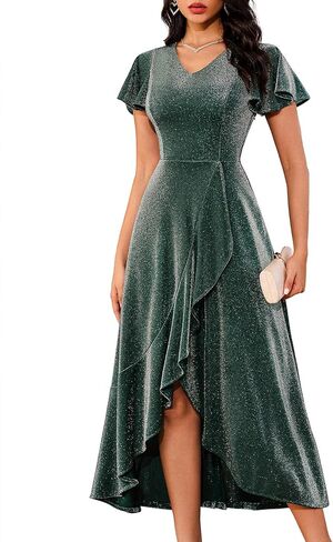 BeryLove Women Sequin Formal Party Dress Wedding Guest Cocktail Long Evening Dresses in Kuwait
