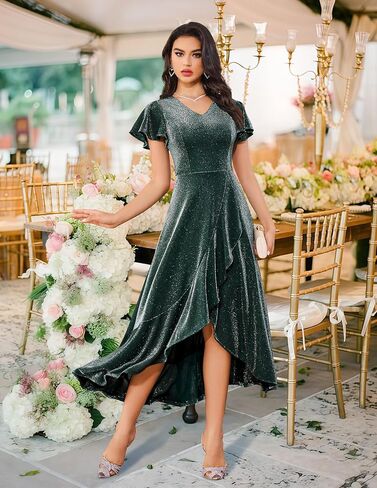 BeryLove Women Sequin Formal Party Dress Wedding Guest Cocktail Long Evening Dresses in Kuwait