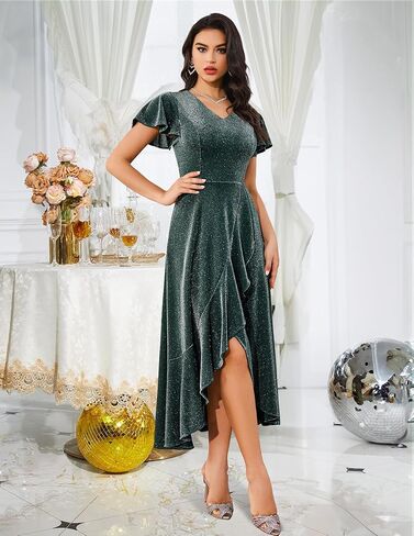 BeryLove Women Sequin Formal Party Dress Wedding Guest Cocktail Long Evening Dresses in Kuwait