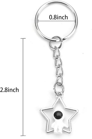 Astronaut Keychain, Space Keychain with Star Design, Matching Keychains for Couples, Cute Keychain for Friends, Star Key Chain Clasp, Matching Couple Keychains, Unique Gift for Loved Ones in Saudi Arabia