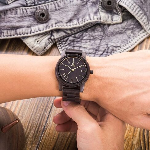 Wooden Watch Men,Wood Watches Handmade Minimalist Women Mens Lightweight Mens Wooden Watch,Watches for Women Men in Saudi Arabia