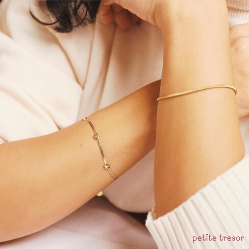 14K Real Gold Plated Jewelry Set for Women, Waterproof Gold Bracelets for Women, Premium– Non-Tarnish, Dainty & Cute Jewelry, bracelets for women trendy. gold plated bracelets for women in Saudi Arabia