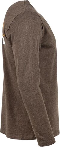 Beretta Men's Walk Em Casual Durable Multi-Purpose Comfortable Cotton Blend Ribbed Crew Neck Long Sleeve T-Shirt with Logo in Saudi Arabia