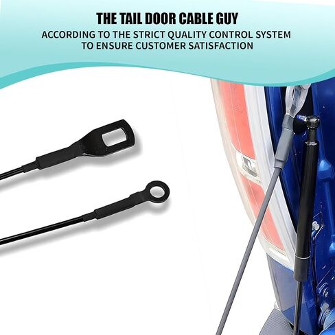 2 PCS Tailgate Cable, Liftgate Support Straps Pull Cord, Metal Rust-proof and Tensile Rear Cargo Box Door Cable Replacement 65770-04030, Compatible with Specific Models (Black) in Saudi Arabia