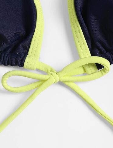 Zaful Womens String Bikini مجموعات ألوان مثير كتلة قطعتين للسباحة صفيق الرسن بدلات الاستحمام مثلث ملابس السباحة in Kuwait