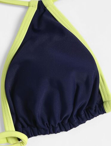 Zaful Womens String Bikini مجموعات ألوان مثير كتلة قطعتين للسباحة صفيق الرسن بدلات الاستحمام مثلث ملابس السباحة in Kuwait