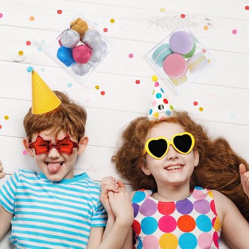 12 PCS Acrylic Square Cube 3 x 3 x 3 Inches, Small Clear Plastic Display Boxes with Lids, Clear Acrylic Storage Square Cube Boxes, Display Case Container for Candy Jewelry Tiny Items in Kuwait