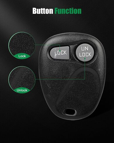 SCITOO SCITOO بدون مفتاح التحكم عن بُعد لـ Chevy Tahoe 4.8L 5.3L 5.7L 6.5L 1996-2000 16245100-29 (1 PCS) 2 Buttons 315MHz in Saudi Arabia
