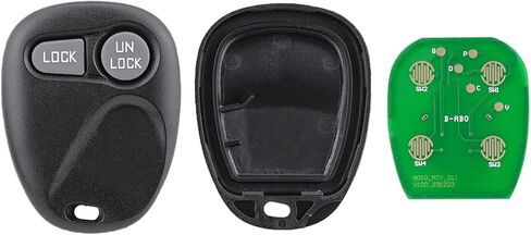 SCITOO SCITOO بدون مفتاح التحكم عن بُعد لـ Chevy Tahoe 4.8L 5.3L 5.7L 6.5L 1996-2000 16245100-29 (1 PCS) 2 Buttons 315MHz in Saudi Arabia