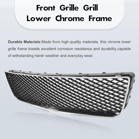 Carpartsdepot Grille Grille Grille Frame Lower chrome مع compaitlble الأسود مع شيفروليه 2012-2016 Impala & 2006-2009 Impala SS GM1036107 10333712 in Kuwait