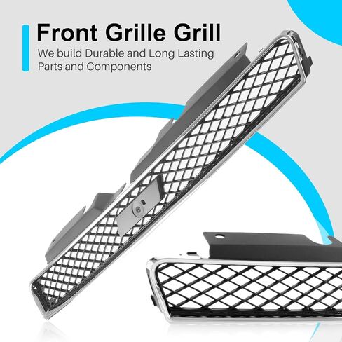 Carpartsdepot Grille Grille Grille Frame Lower chrome مع compaitlble الأسود مع شيفروليه 2012-2016 Impala & 2006-2009 Impala SS GM1036107 10333712 in Kuwait