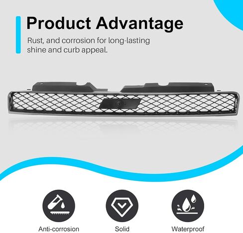 Carpartsdepot Grille Grille Grille Frame Lower chrome مع compaitlble الأسود مع شيفروليه 2012-2016 Impala & 2006-2009 Impala SS GM1036107 10333712 in Kuwait