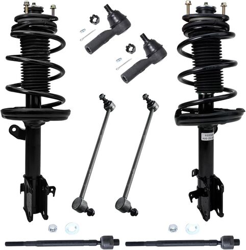 Detroit Axle - 8pc Front Struts Kit for 2006-2014 Honda Ridgeline Complete 2 Struts with Coil Spring 2 Sway Bar Links 4 Tie Rods 2007 2008 2009 2010 2011 2012 2013 Replacement Strut Shock in Saudi Arabia