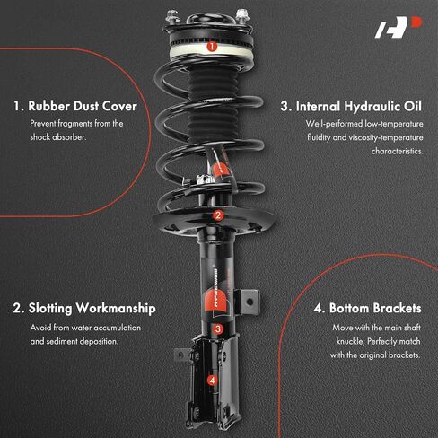 A-Premium Front Complete Strut & Coil Spring Assembly Compatible with Chrysler Sebring 2008-2010, 200 2011-2014, Convertible, 2-PC Set in Saudi Arabia
