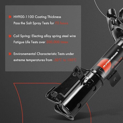 A-Premium Front Complete Strut & Coil Spring Assembly Compatible with Chrysler Sebring 2008-2010, 200 2011-2014, Convertible, 2-PC Set in Saudi Arabia