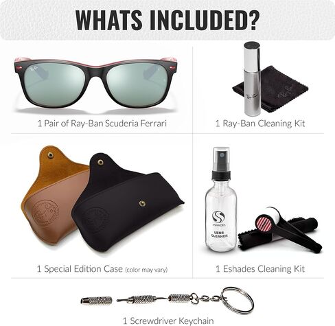 Ray-Ban RB2132M New Wayfarer Ferrari Collection Square Shape Sunglasses for Men & Women- Timeless Classic Sun Glasses - Premium UV Protection - Designer Men's and Women's Sunglasses in Saudi Arabia